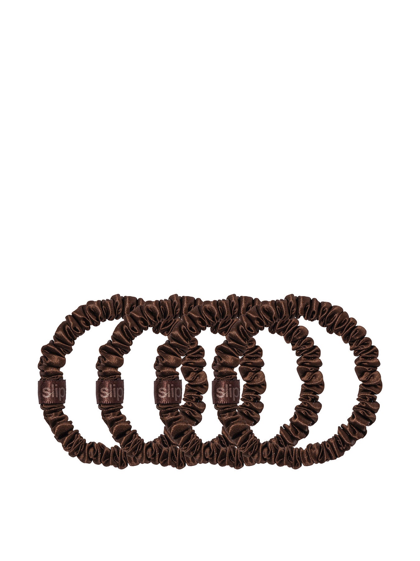 Pure Silk Skinny Scrunchies Set of 4