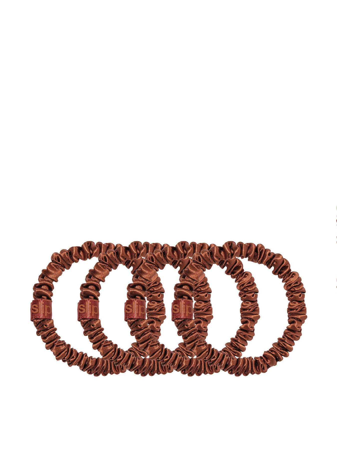 Pure Silk Skinny Scrunchies Set of 4