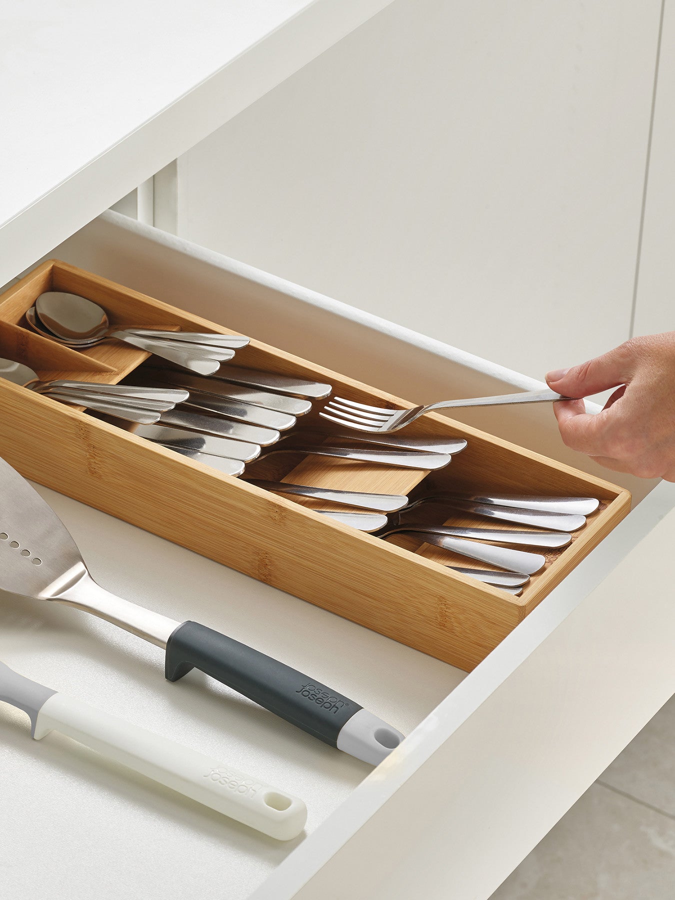 DrawerStore Bamboo Cutlery Organiser