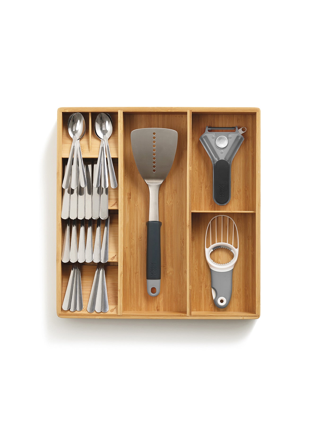 DrawerStore Bamboo Cutlery Utensil Gadget Organiser