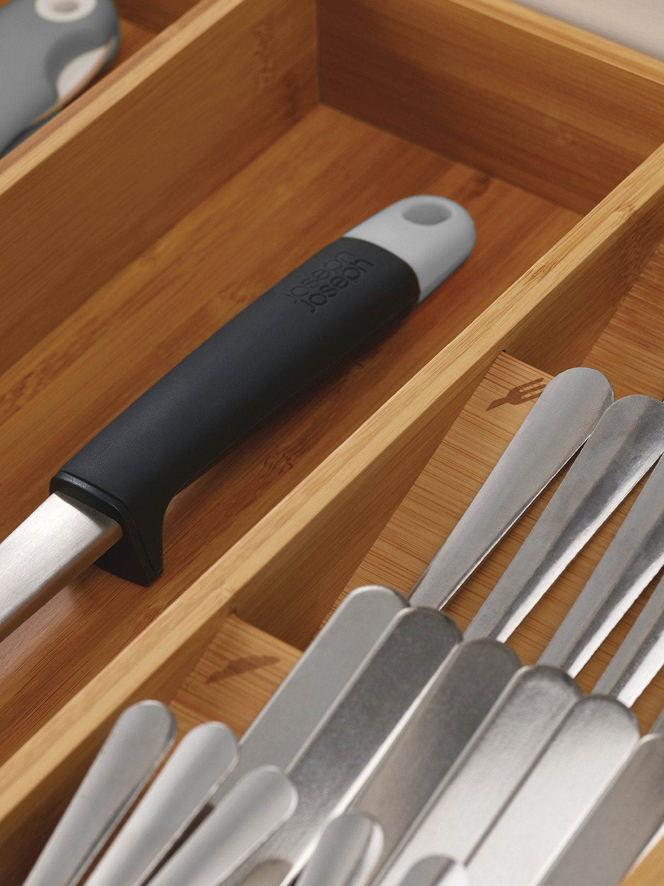 DrawerStore Bamboo Cutlery Utensil Gadget Organiser