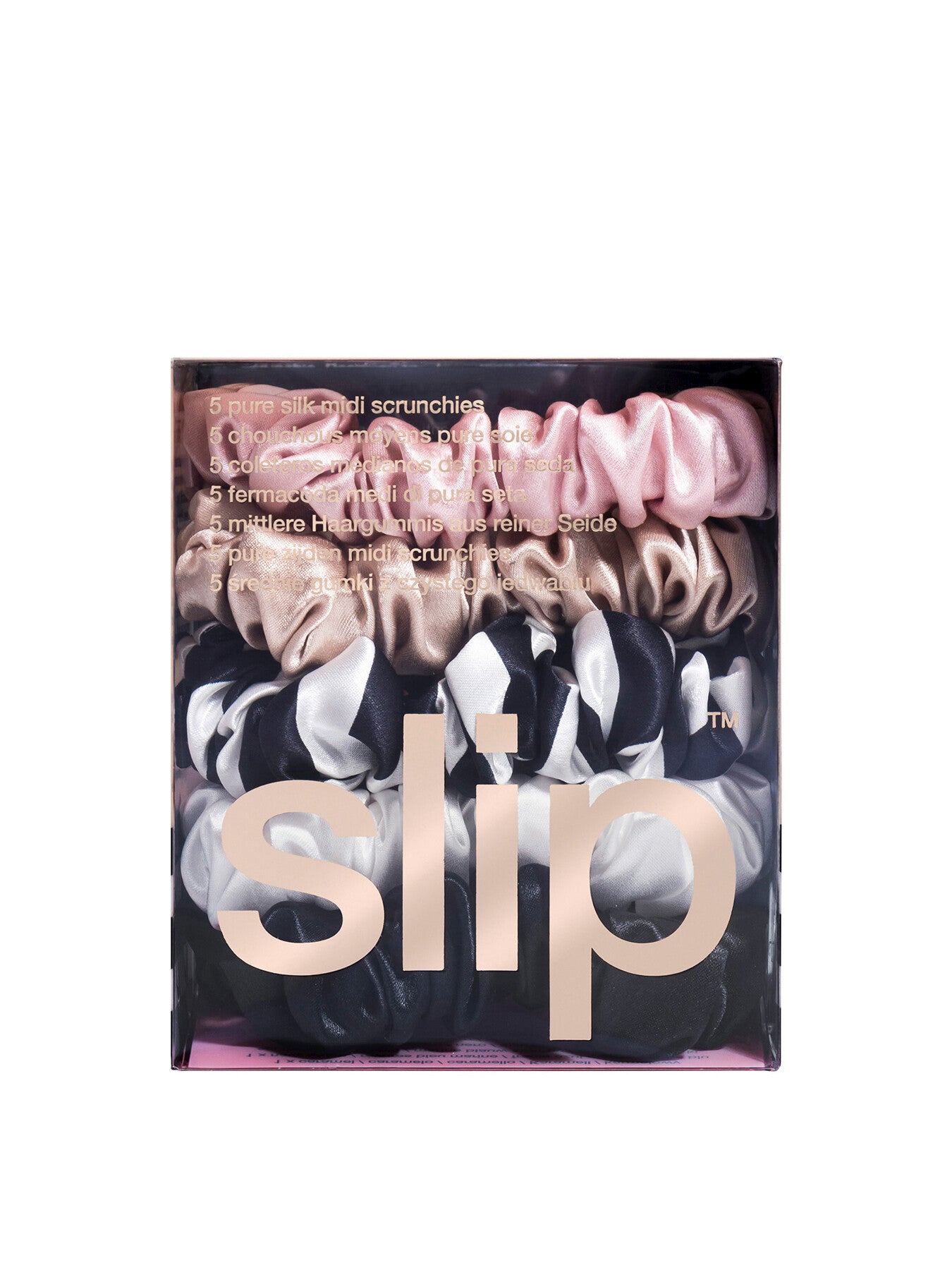 Slip Pure Silk Midi Scrunchies Set of 5