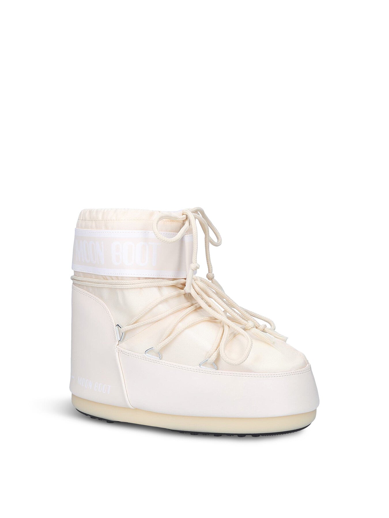 Icon Low Nylon Ankle Boots Cream