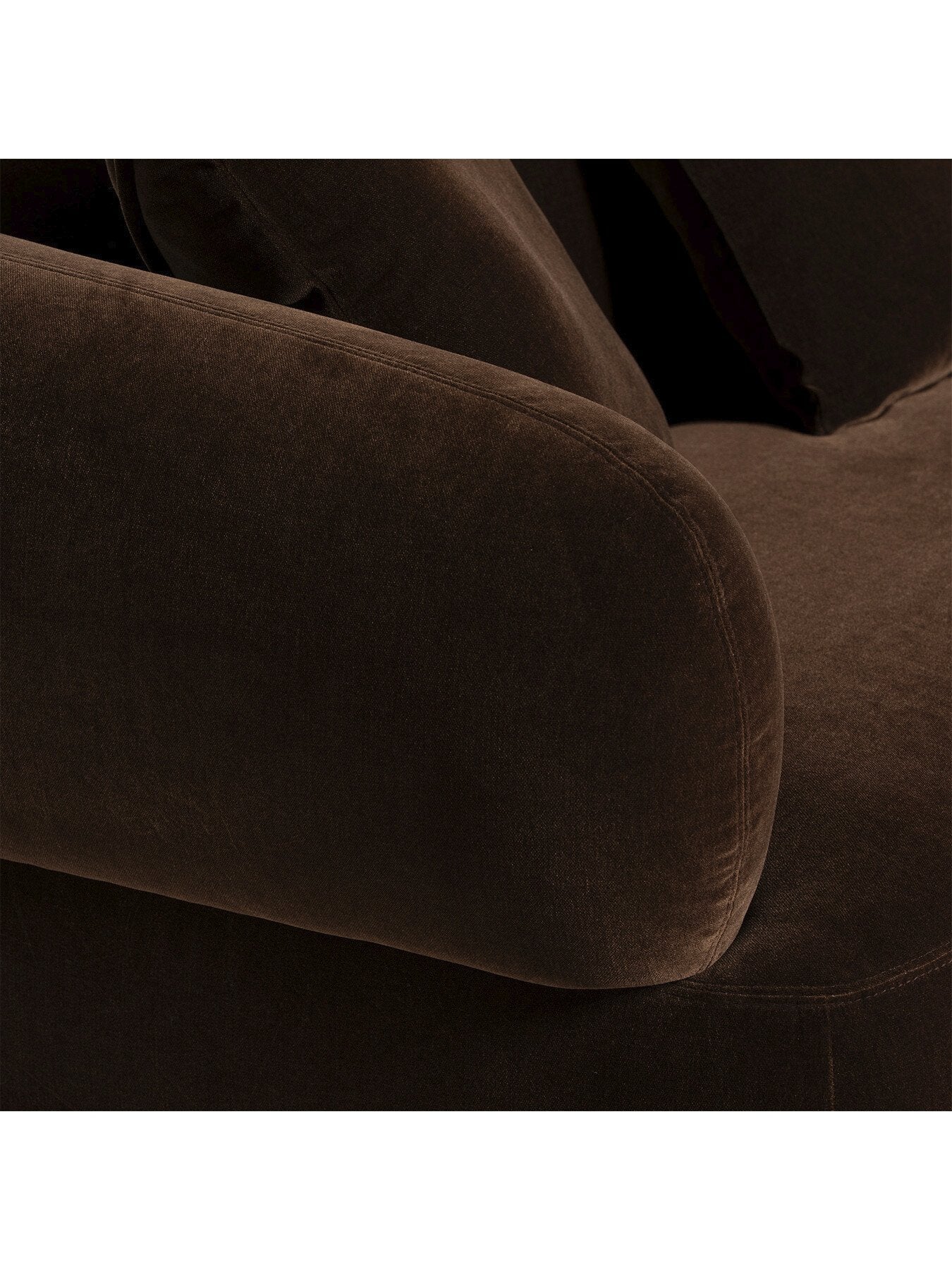 Brown Blume Brown Fabric Corner Sofa