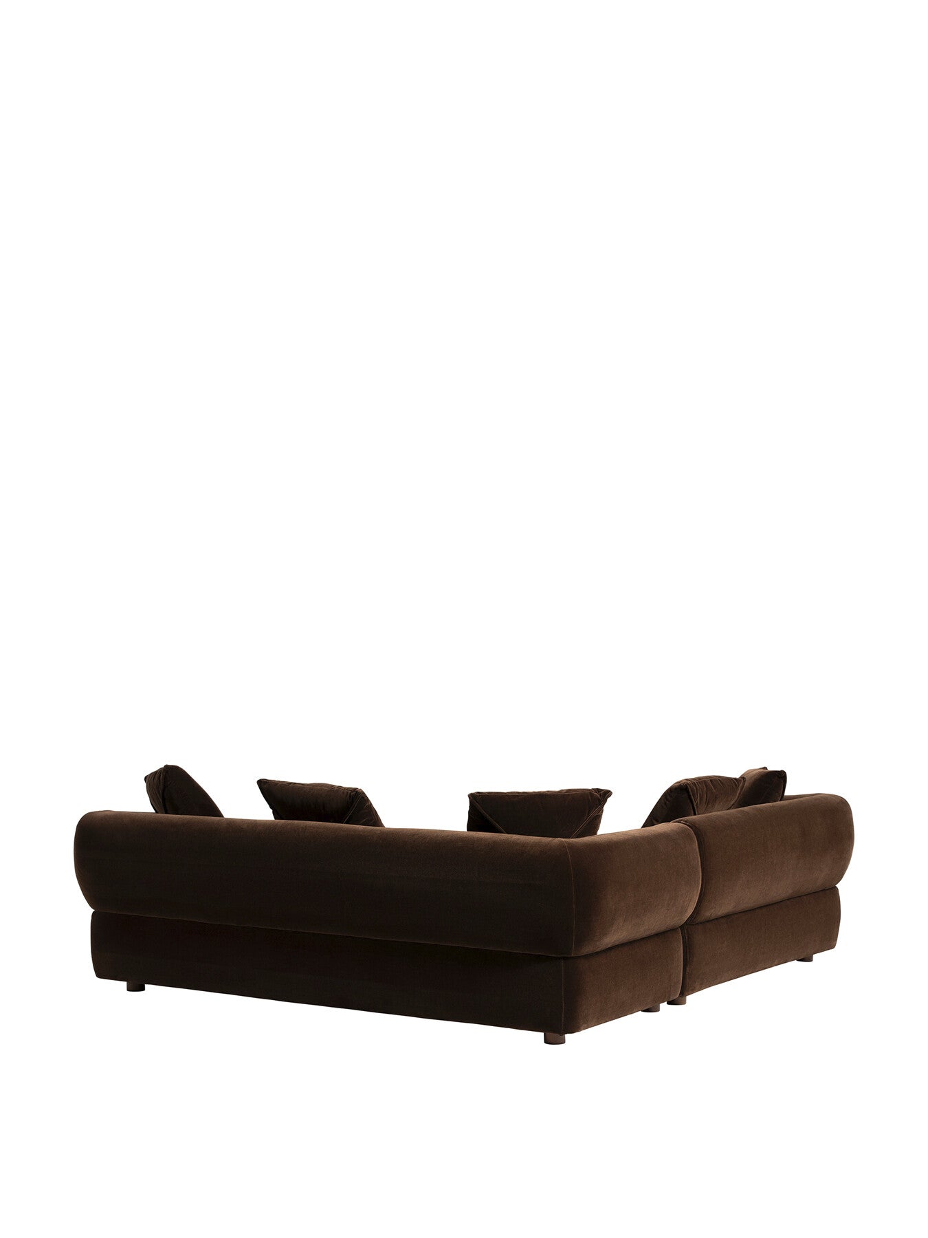 Brown Blume Brown Fabric Corner Sofa