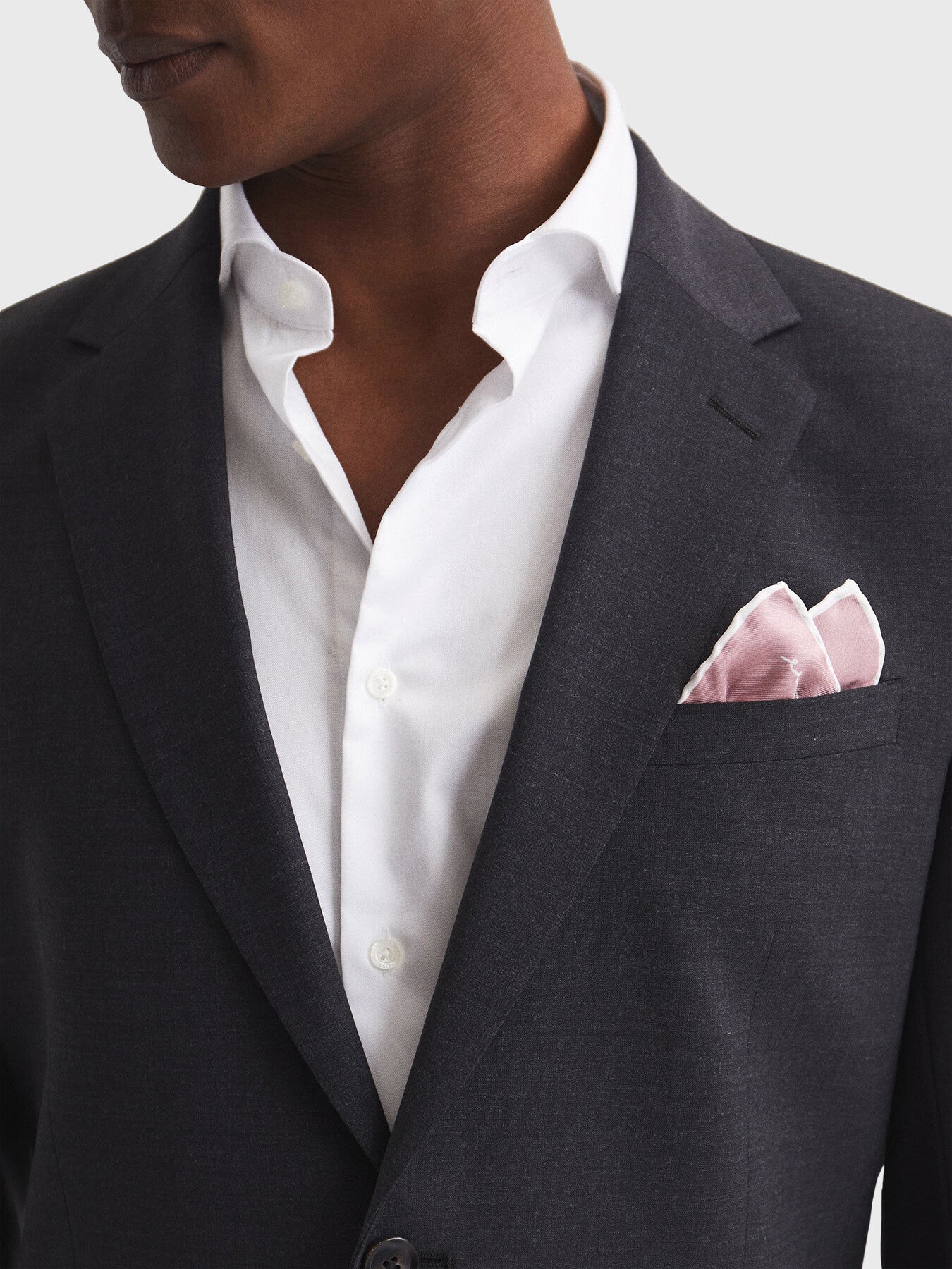 PinkCeremony Plain Silk Pocket Square