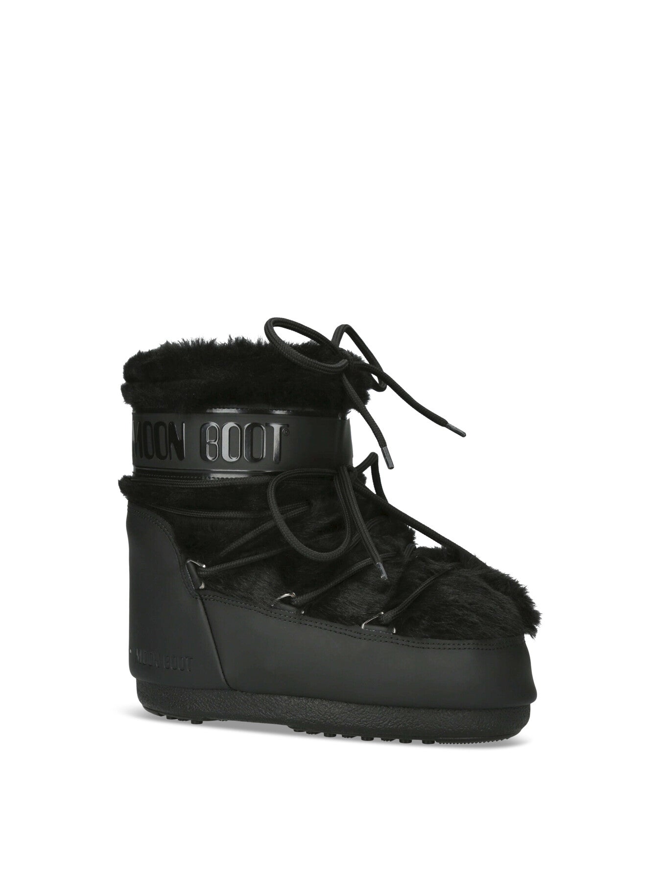 Icon Low Faux Fur Ankle Boots Black