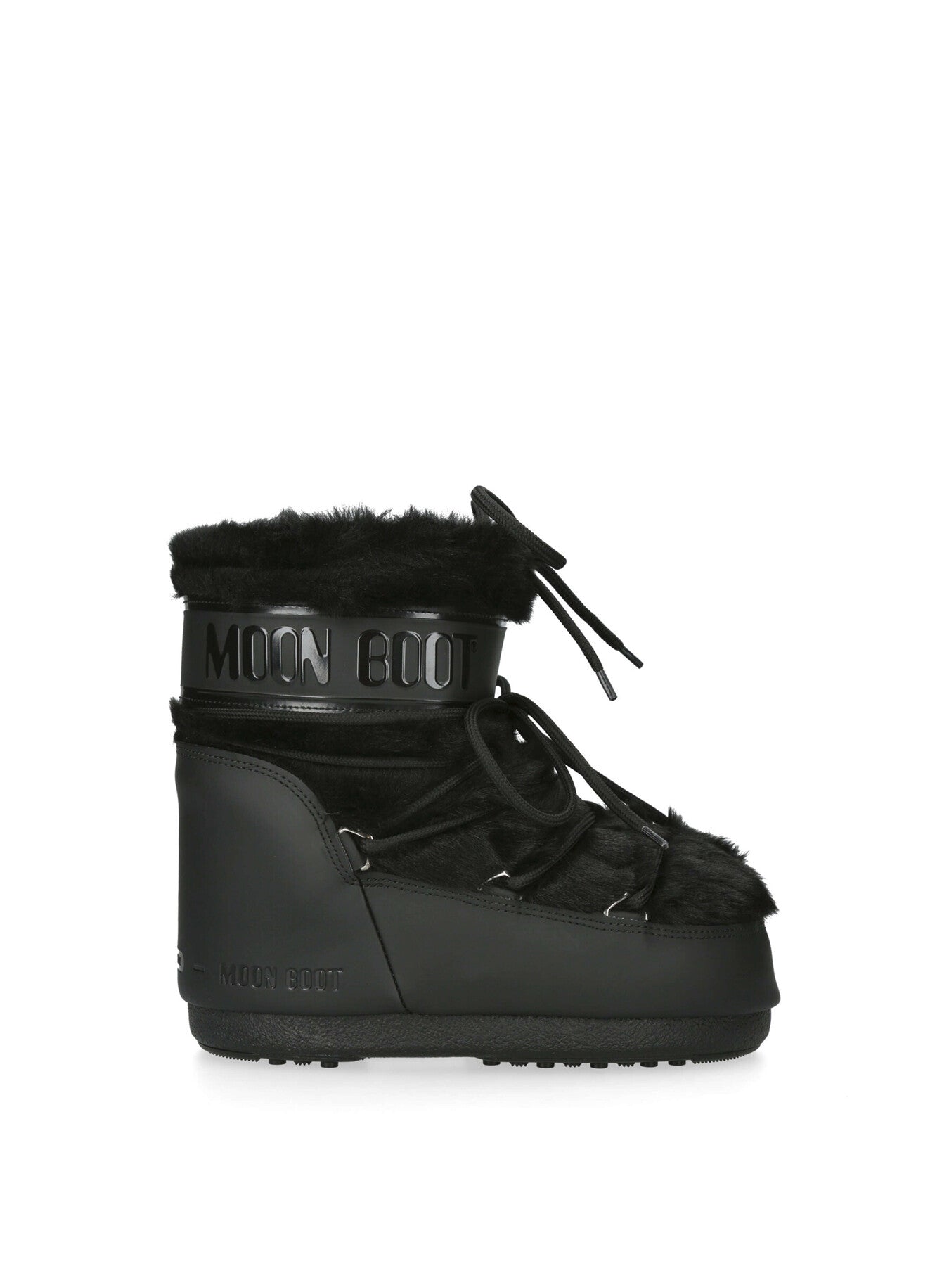 Icon Low Faux Fur Ankle Boots Black