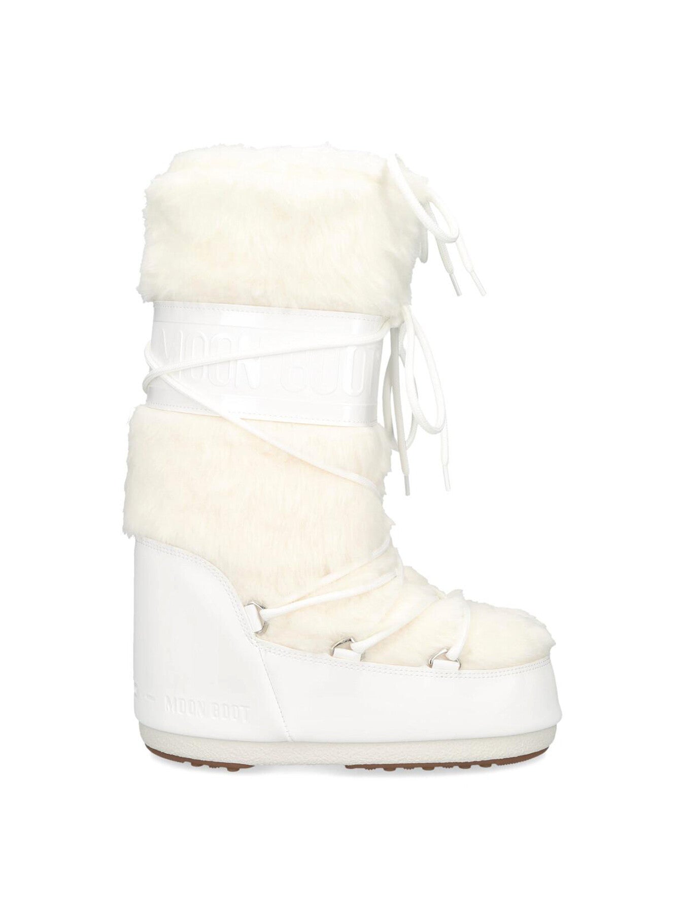 Icon Faux Fur Knee High Boots White