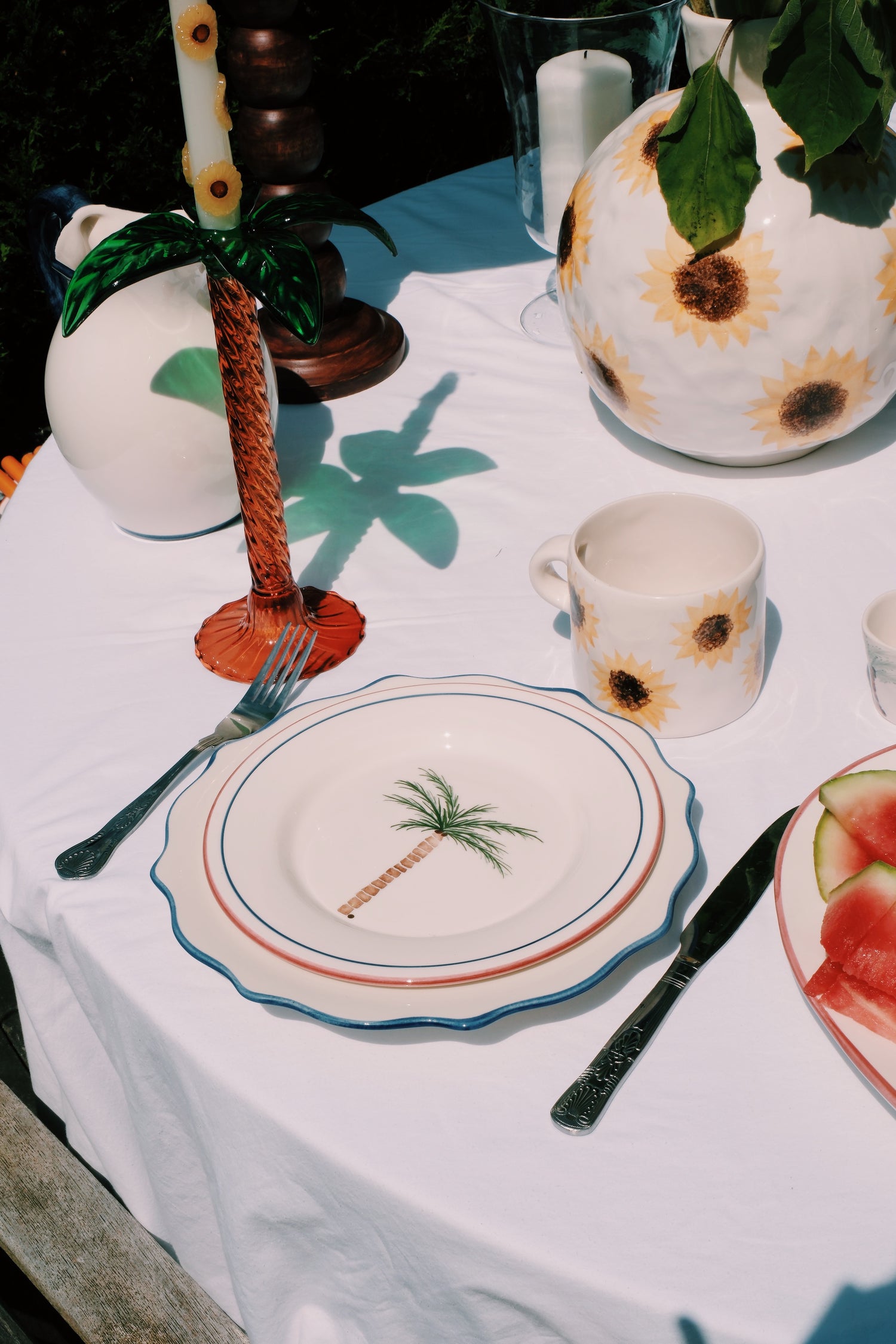 Palm Tree Breakfast Plate