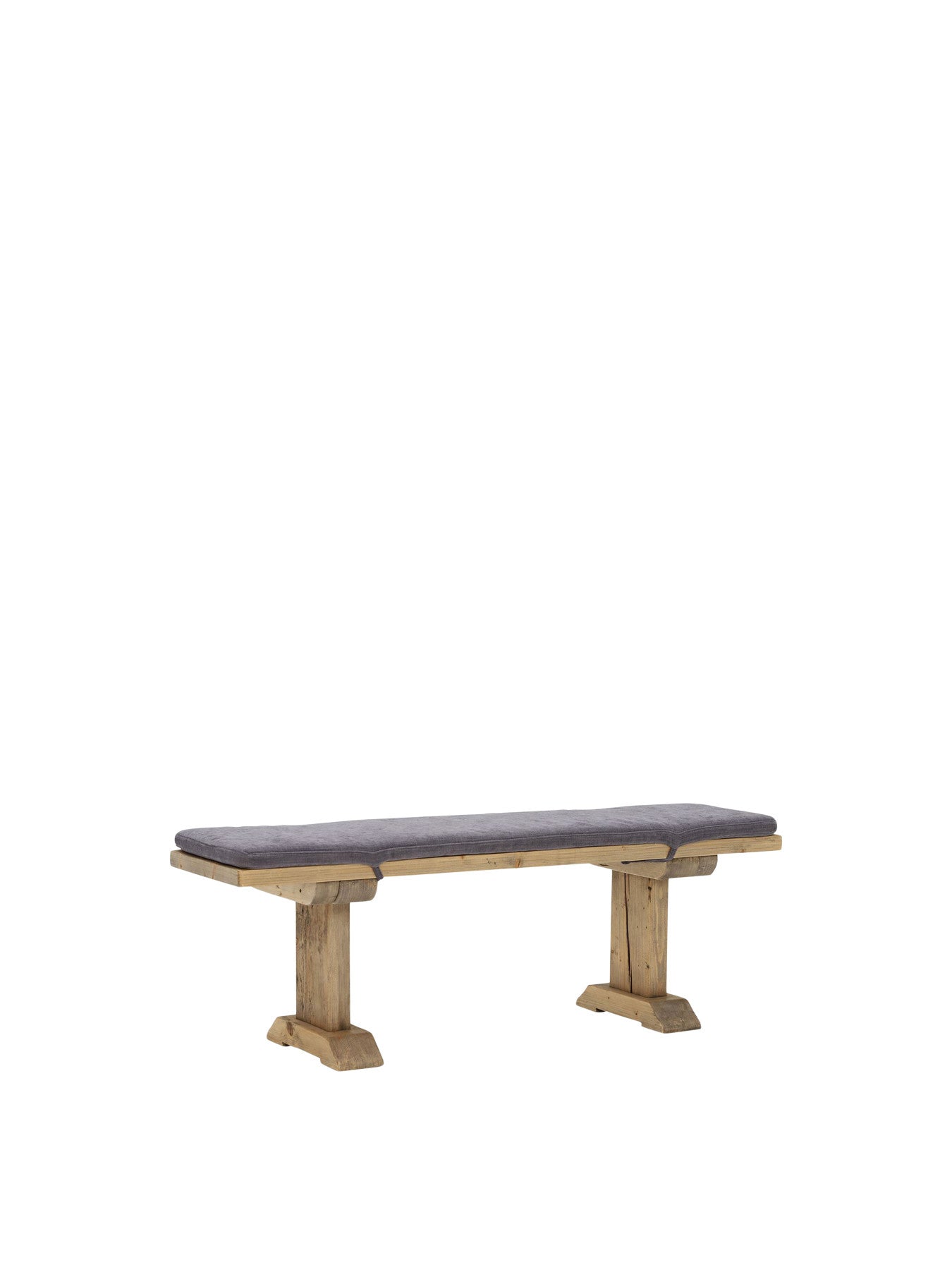 Newsham Reclaimed Wood Bench, Waxed Finish