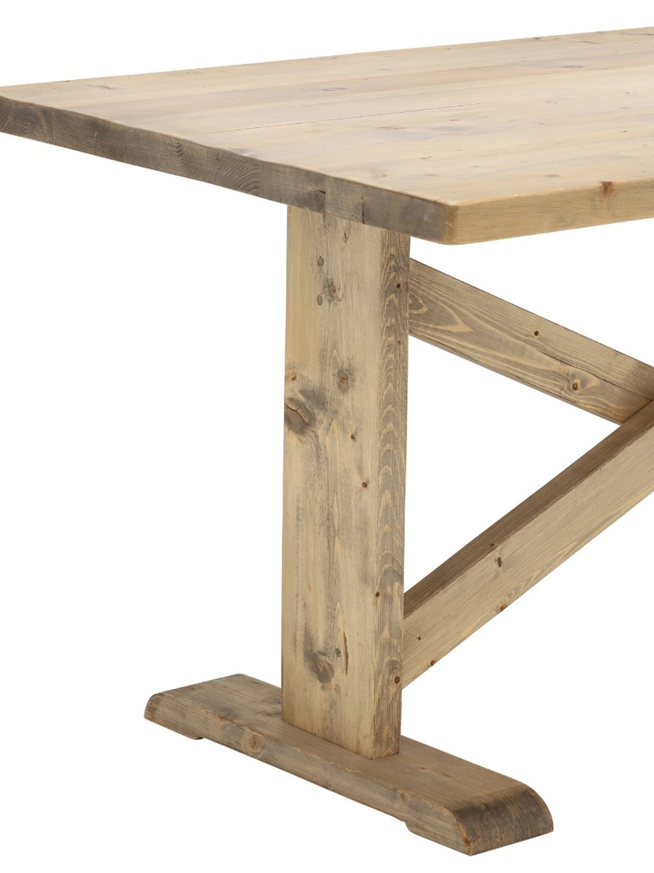 Newsham Reclaimed Wood Dining Table, Waxed Finish