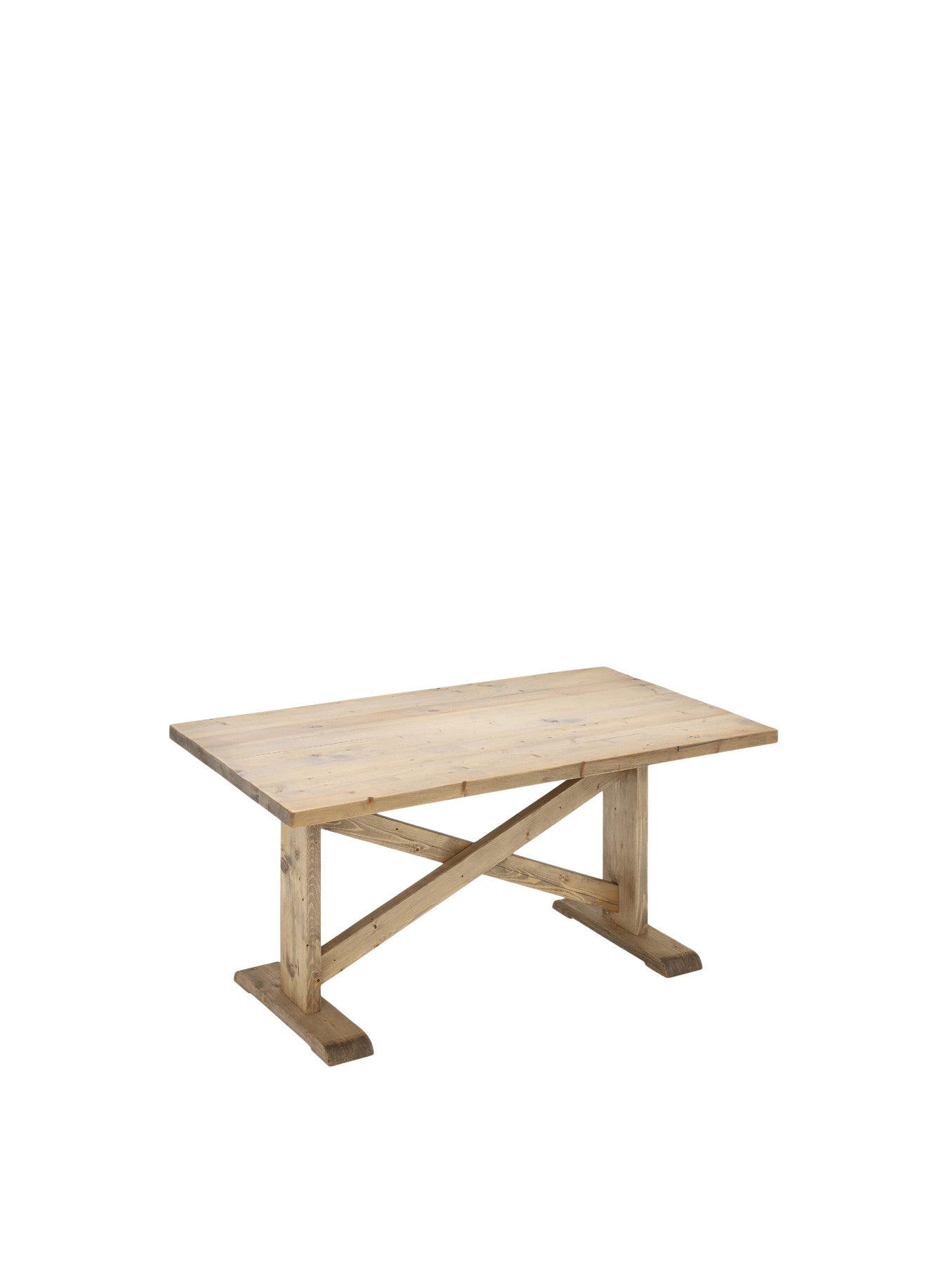 Newsham Reclaimed Wood Dining Table, Waxed Finish