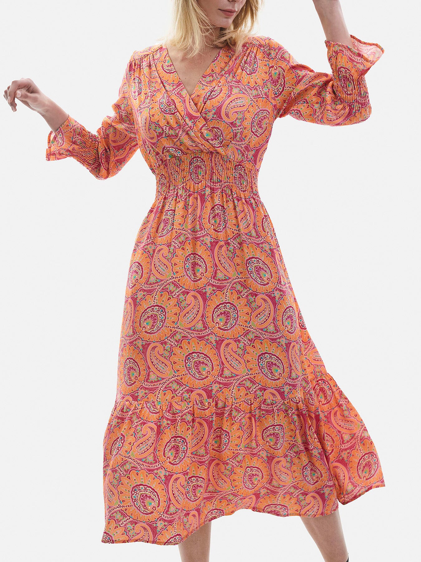 Tiered Midi Dress