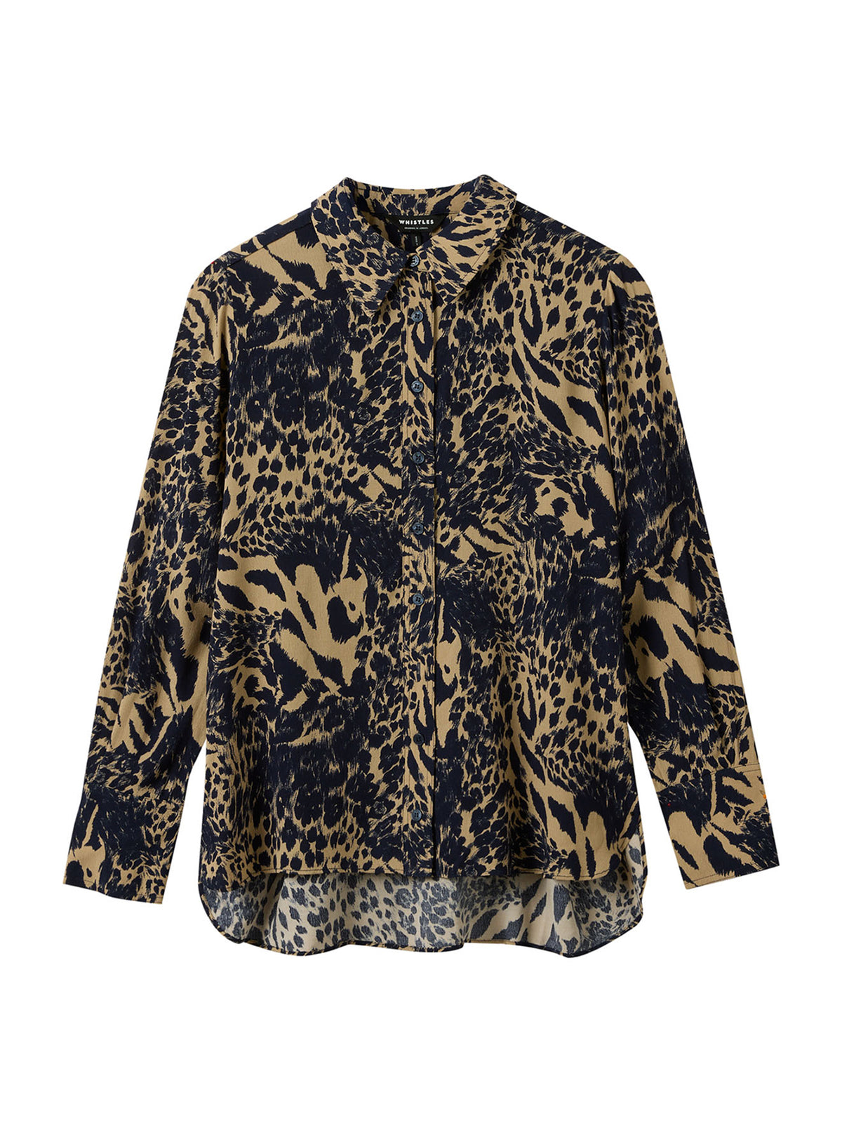 Patchwork Leopard Print Shirt