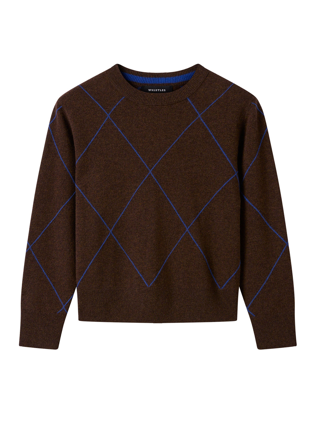 WOOL CONTRAST DIAMOND KNIT