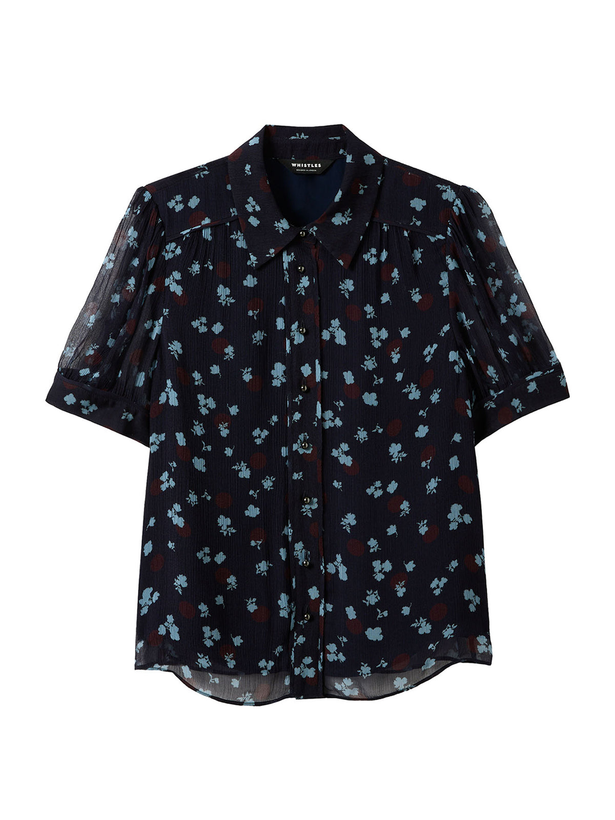 Mixed Dot And Flower Shirt