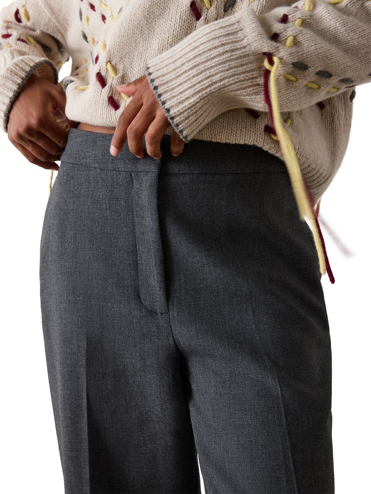High Rise Straight Trouser