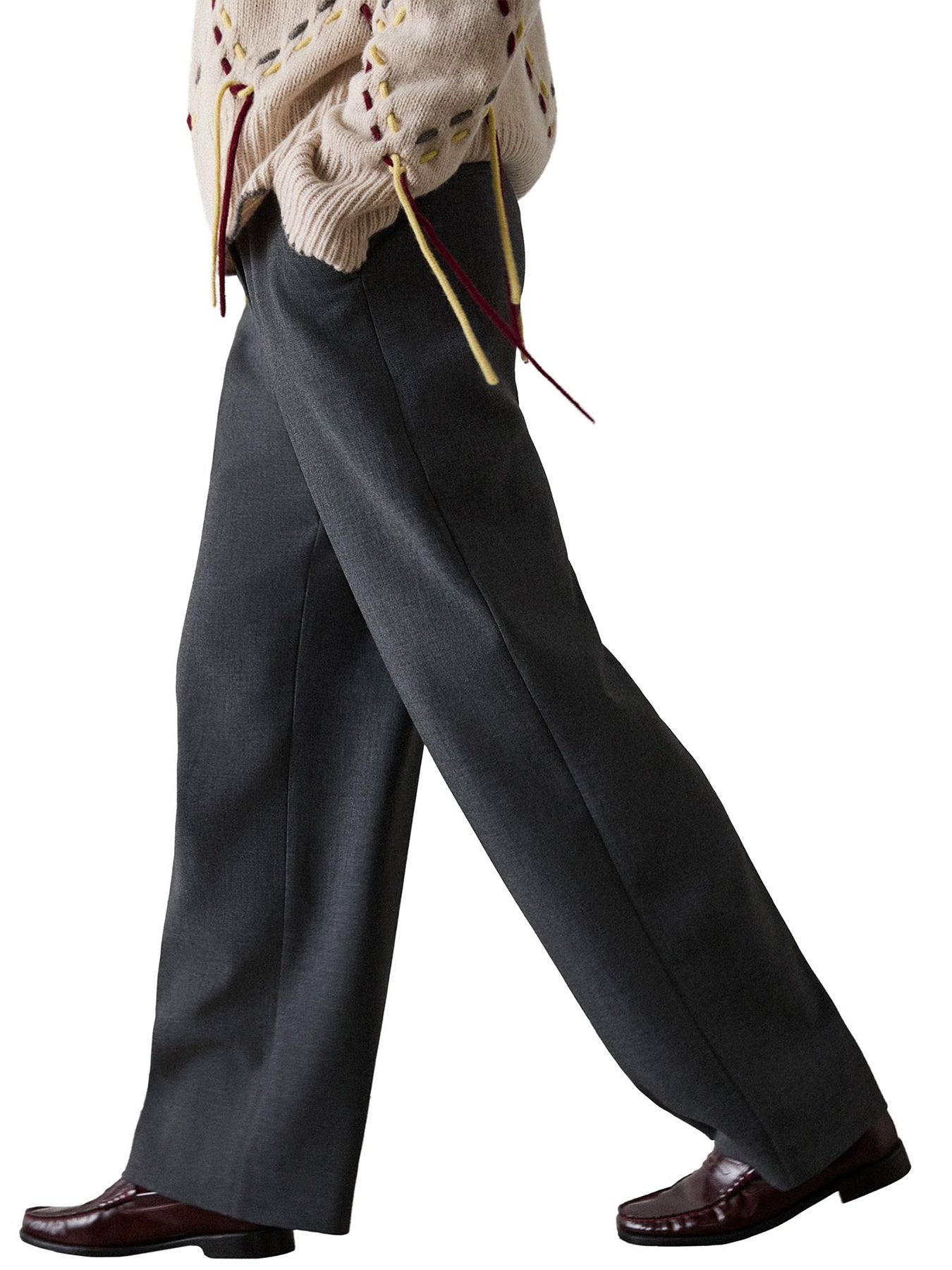 High Rise Straight Trouser