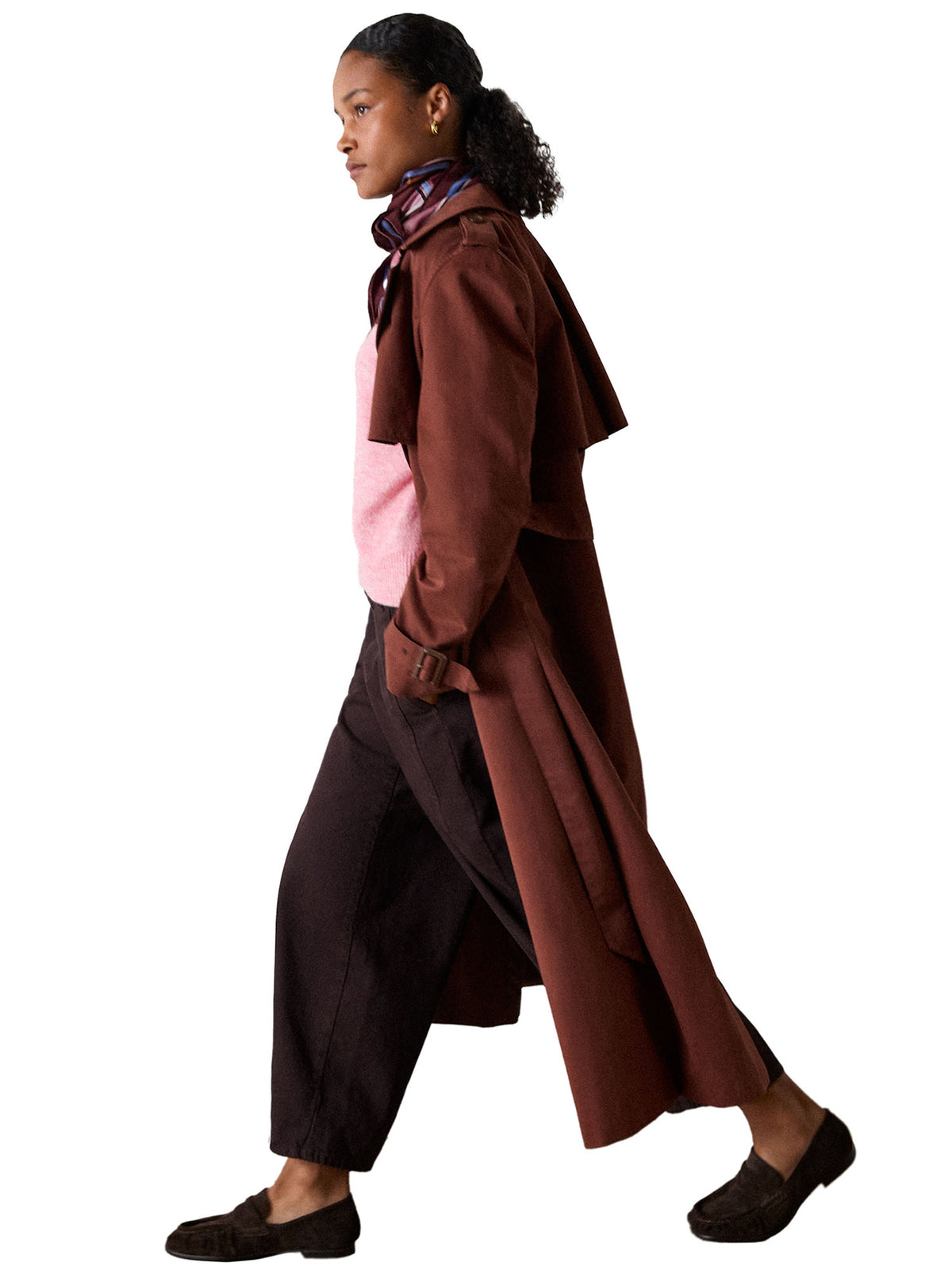 Wool Mix Curved Hem Knit