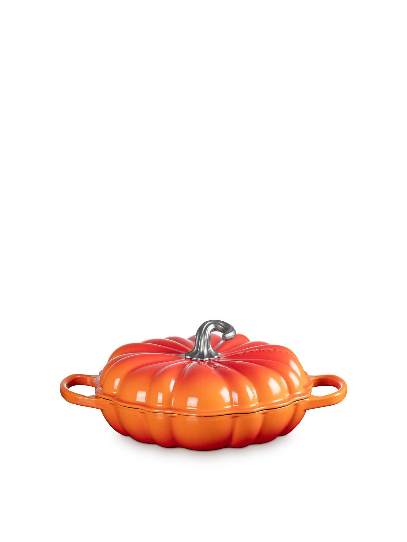 Cast Iron Signature Pumpkin Shallow Casserole 28cm - Volcanic