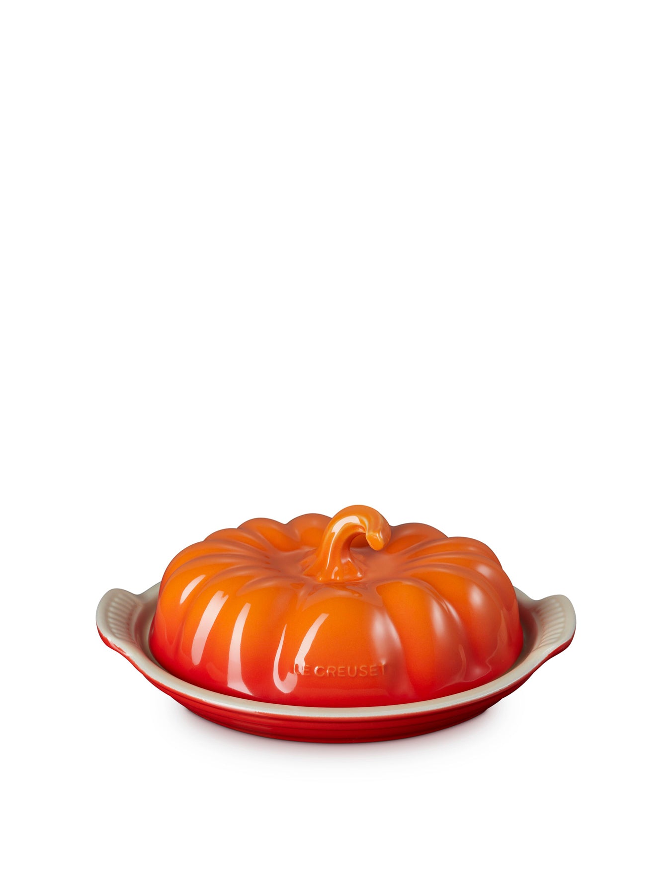 Stoneware Pumpkin Butter Dish - Volcanic