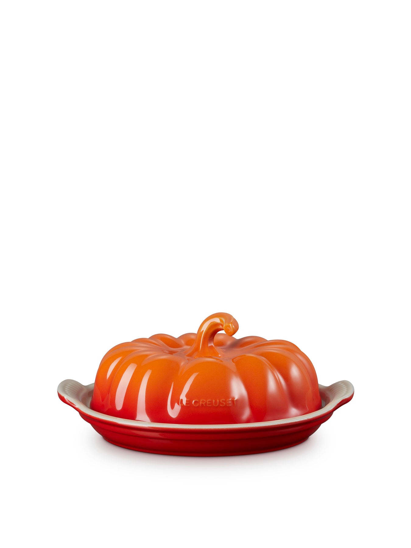 Stoneware Pumpkin Butter Dish - Volcanic