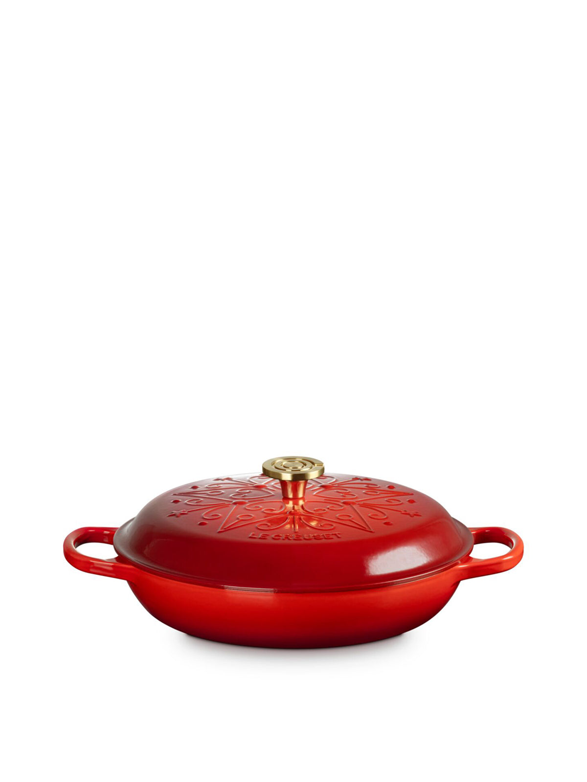Signature Cast Iron Shallow Casserole 30cm - Cerise