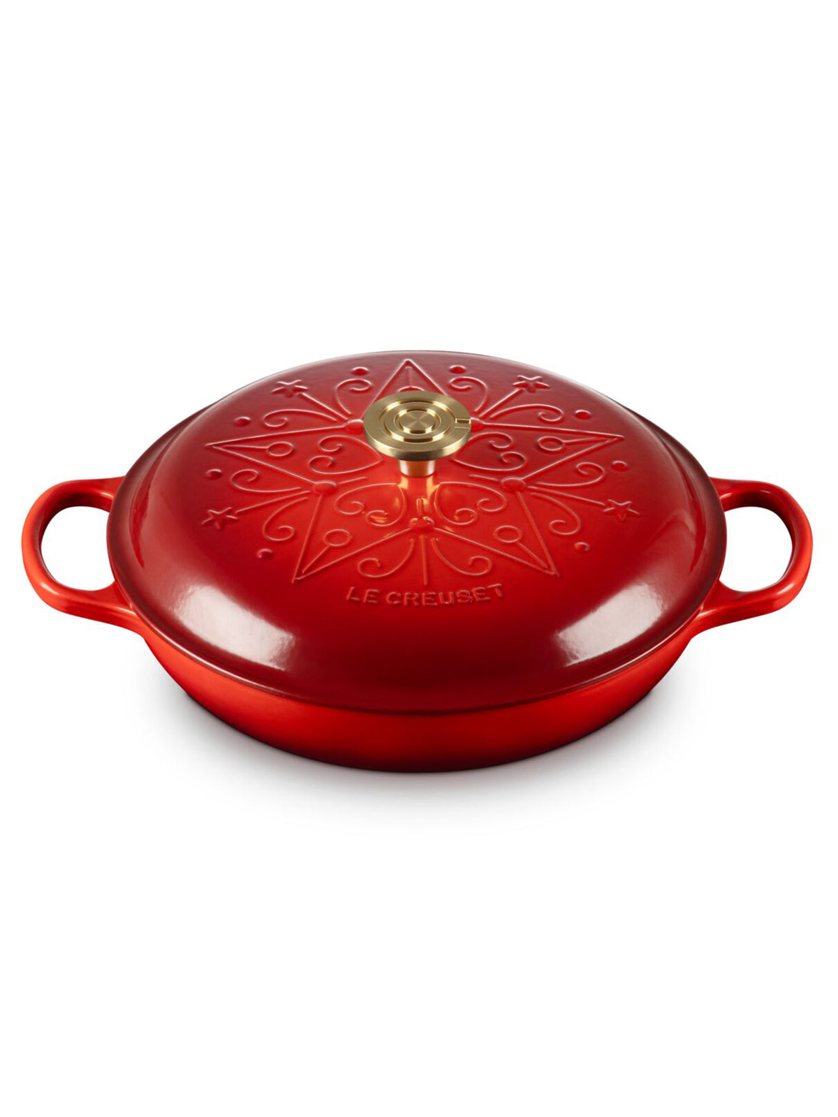 Signature Cast Iron Shallow Casserole 30cm - Cerise