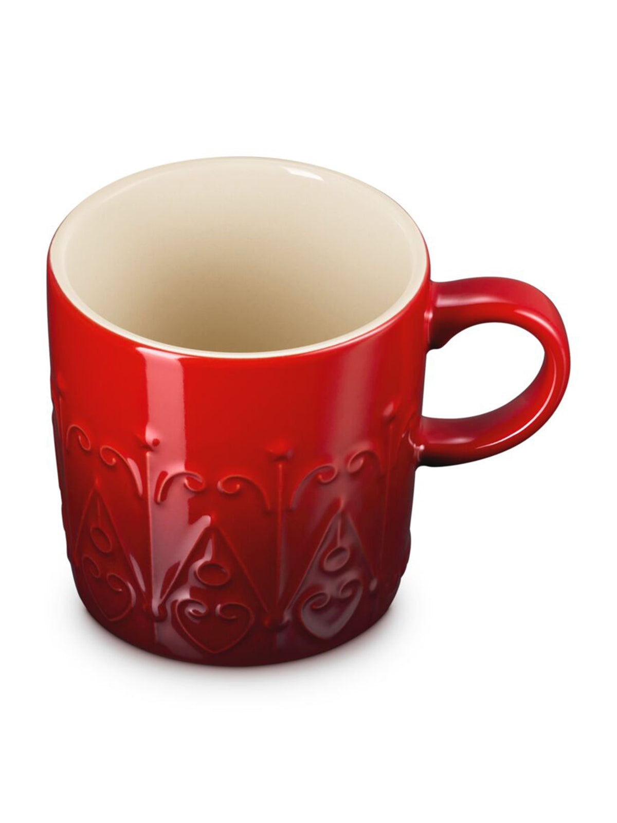 Christmas Relief Stoneware London Coffee Mug 350ml - Cerise