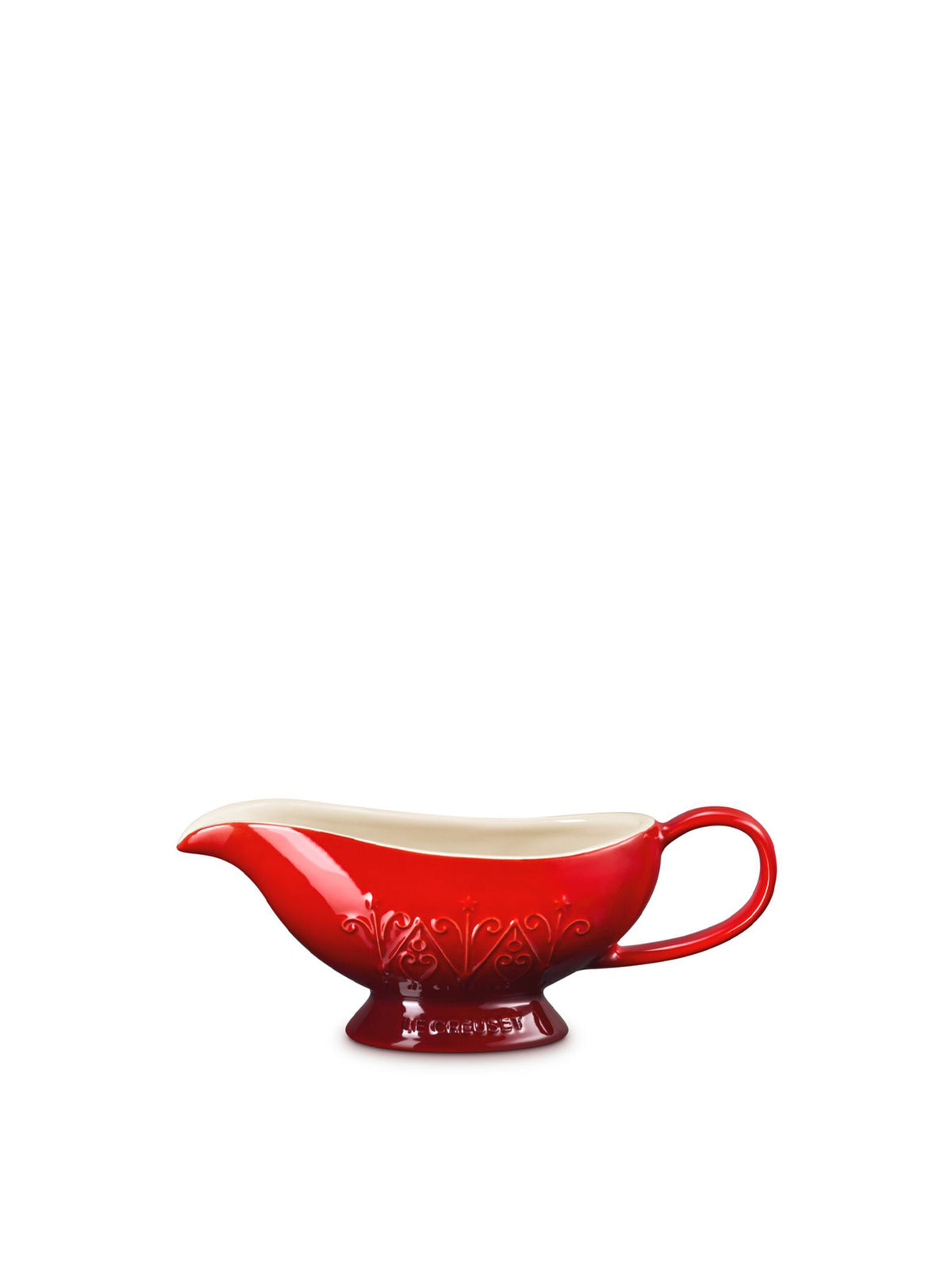 Christmas Relief Stoneware Heritage Sauce Jug - Cerise