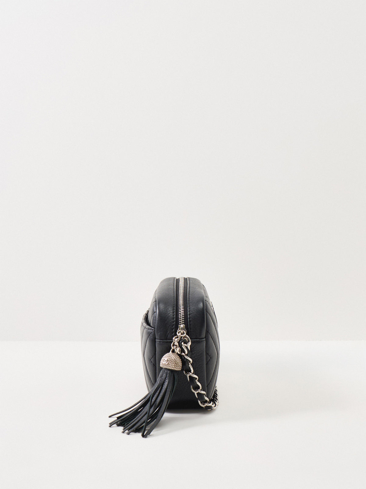 Coach Calfskin Leather Camera Crossbody Bag - Black