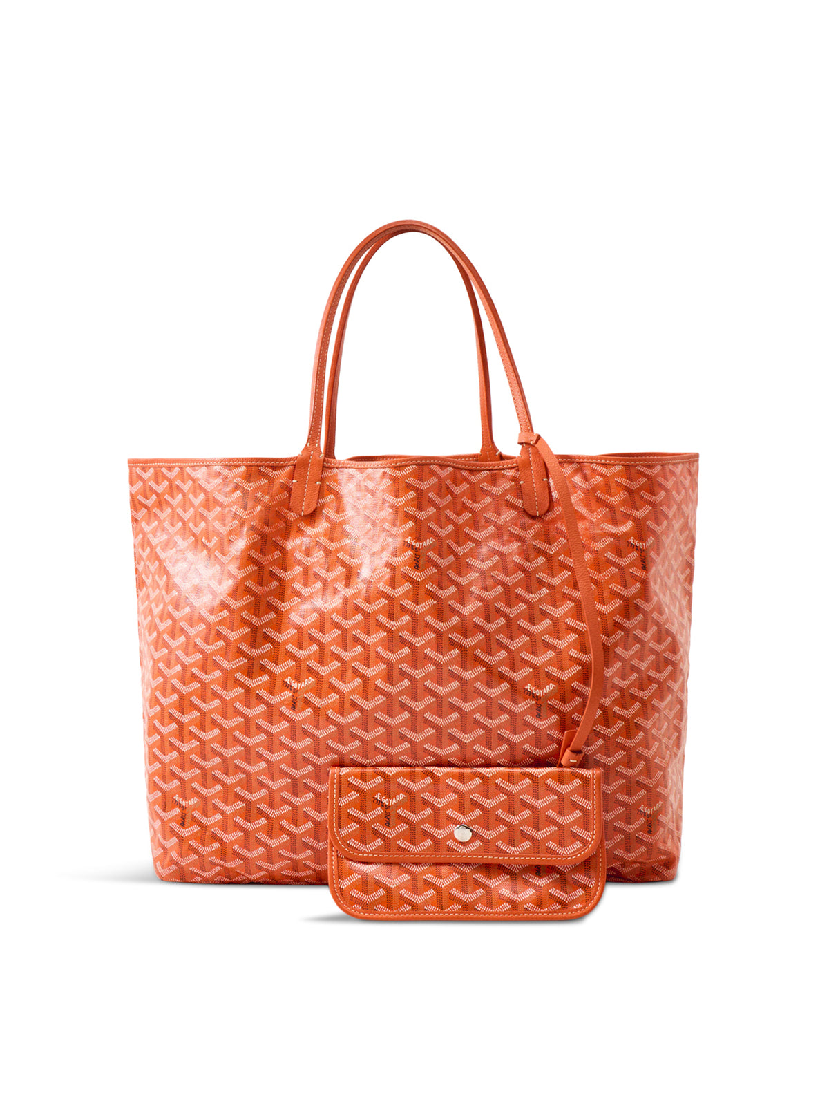 Saint Louis MM Goyardine Canvas Tote – Orange