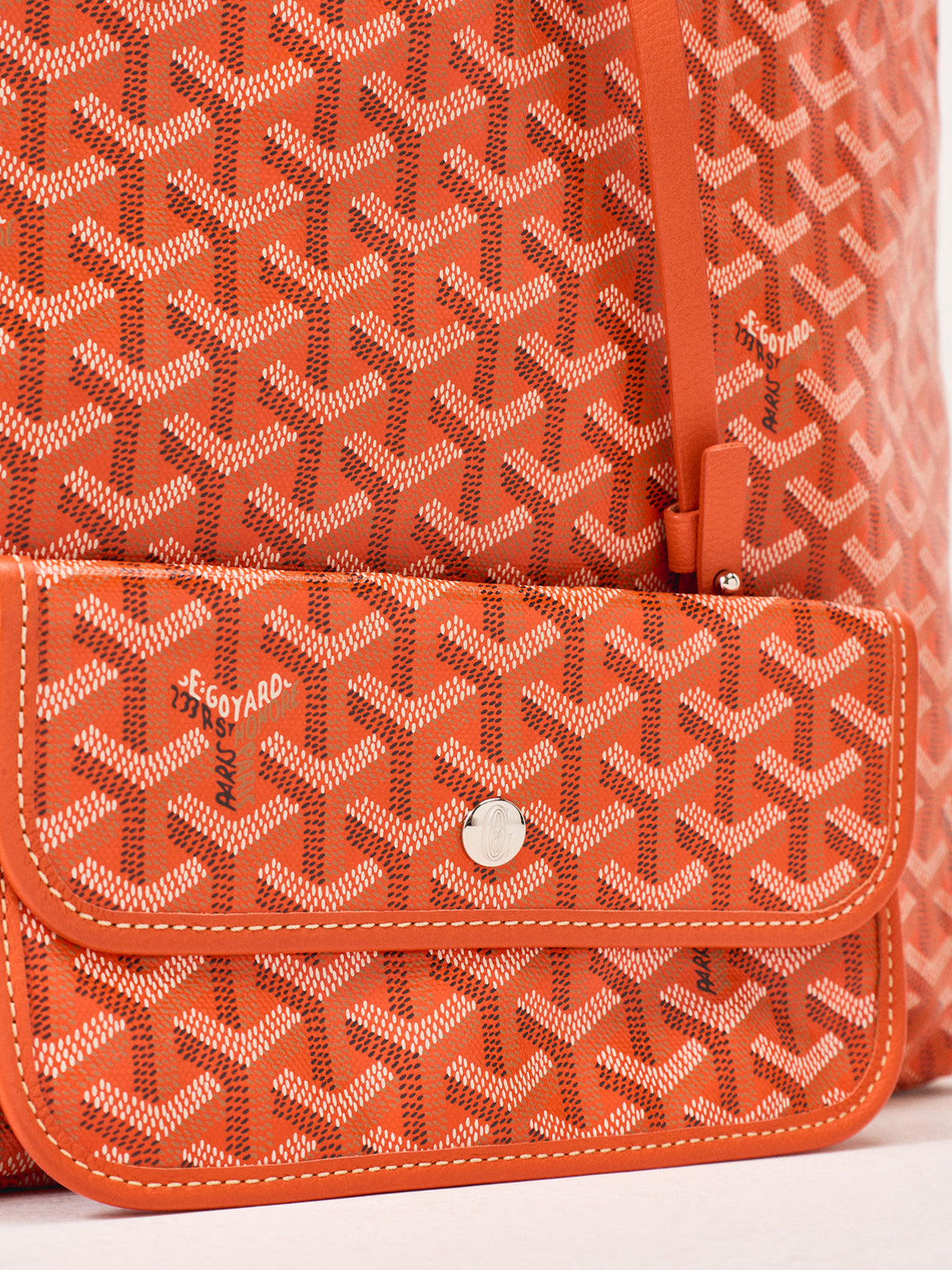 Saint Louis MM Goyardine Canvas Tote – Orange