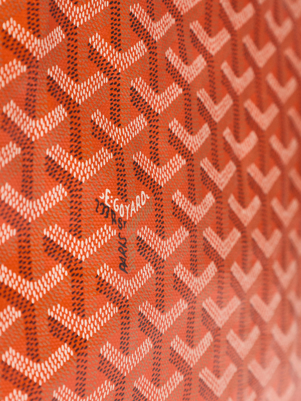 Saint Louis MM Goyardine Canvas Tote – Orange