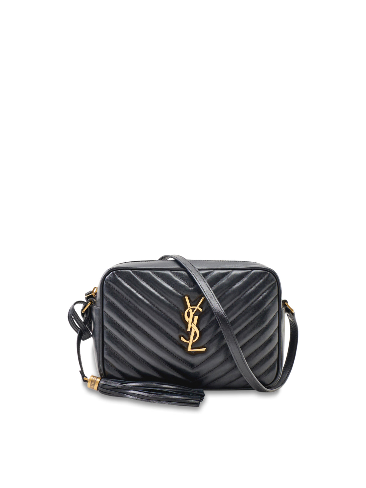 Saint Laurent Small Calfskin Camera Bag – Black
