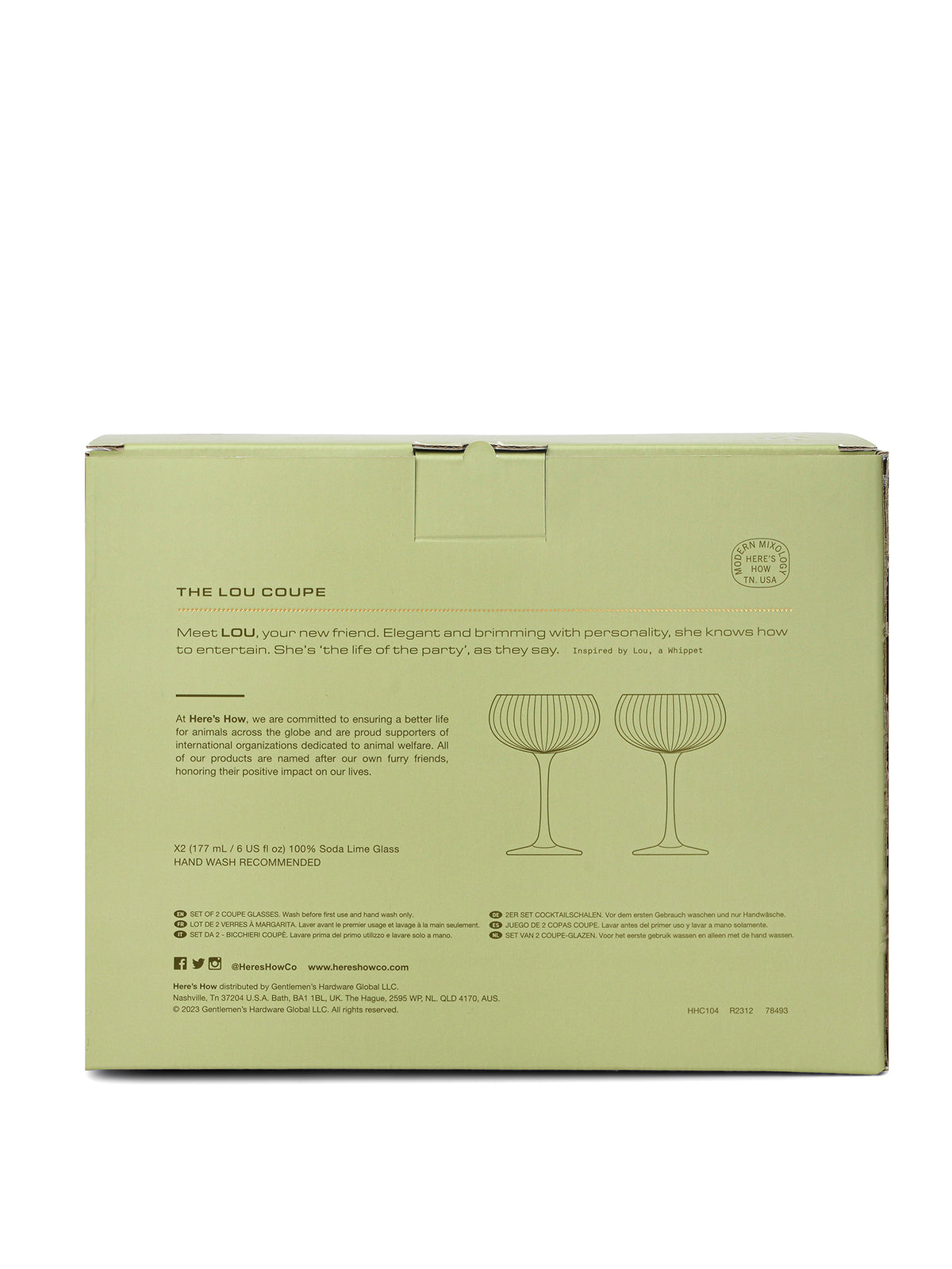 The Lou Coupe Glasses Set of 2