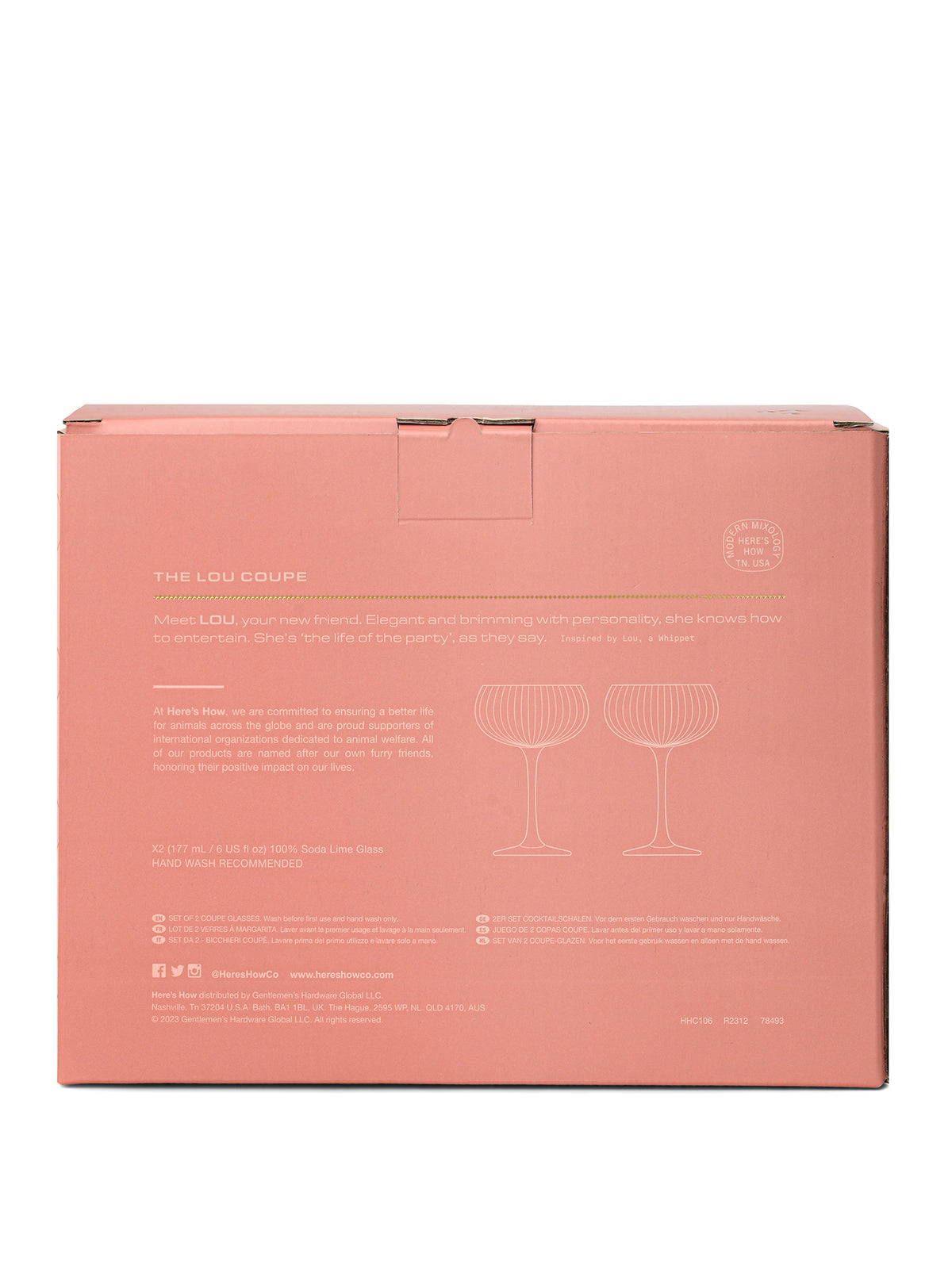 The Lou Coupe Glasses Set of 2