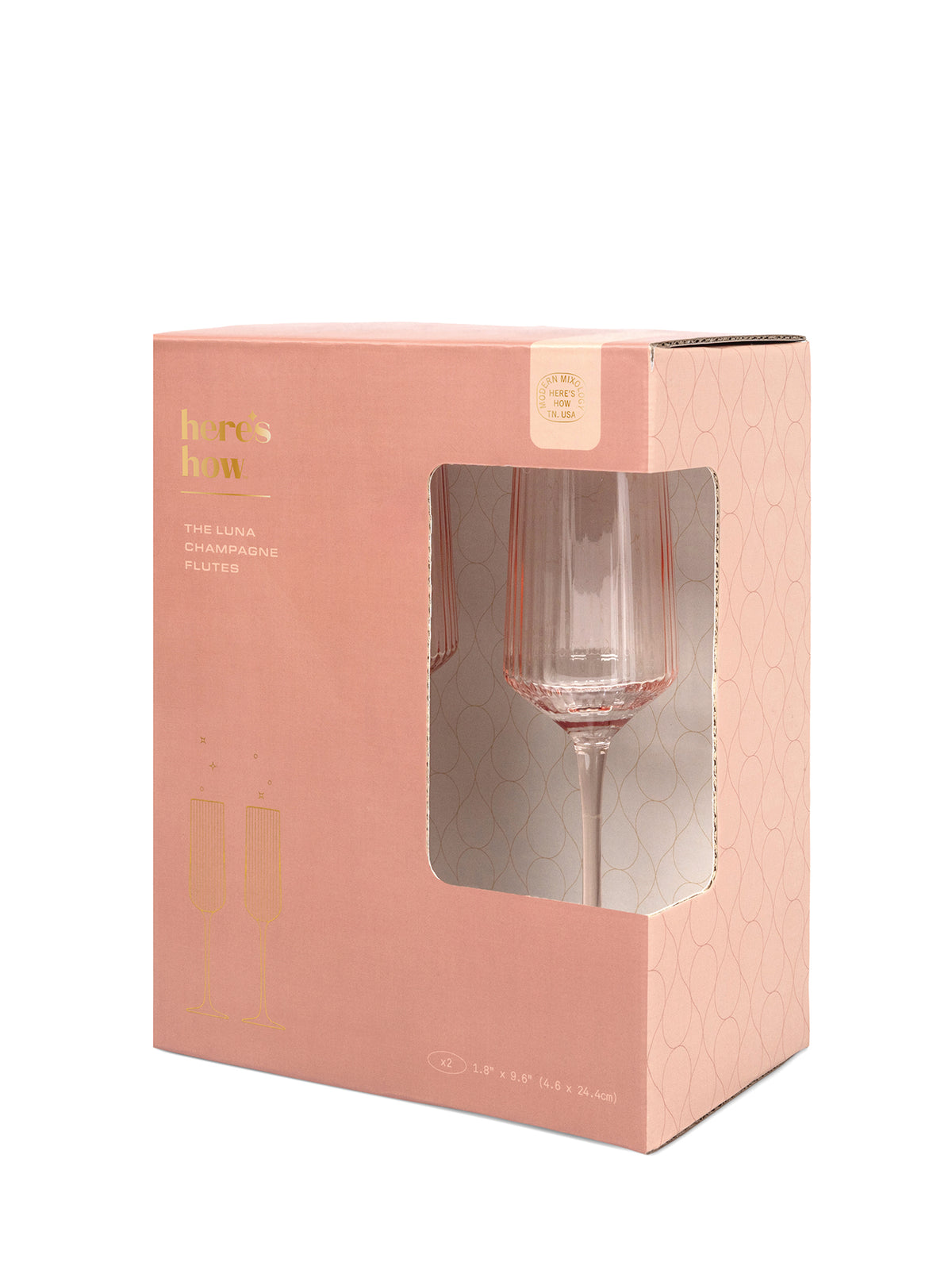 The Luna Champagne Flutes Set of 2