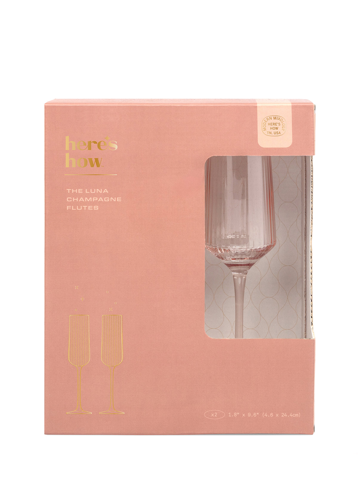 The Luna Champagne Flutes Set of 2