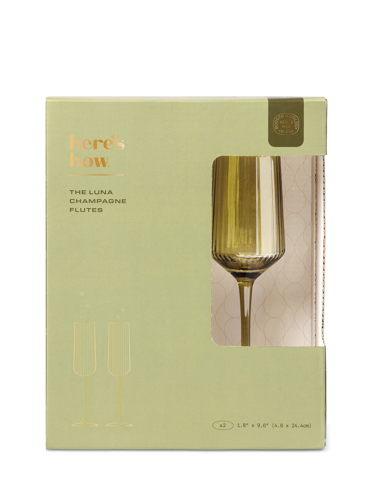 The Luna Champagne Flutes Set of 2