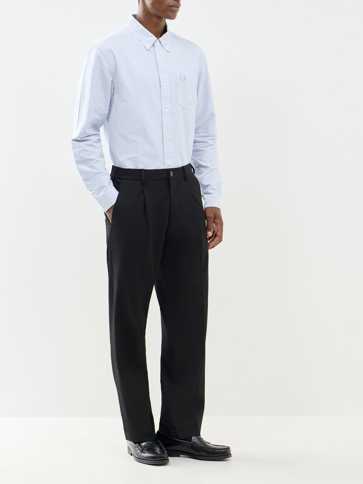 Relaxed Striped  Cotton Oxford Shirt