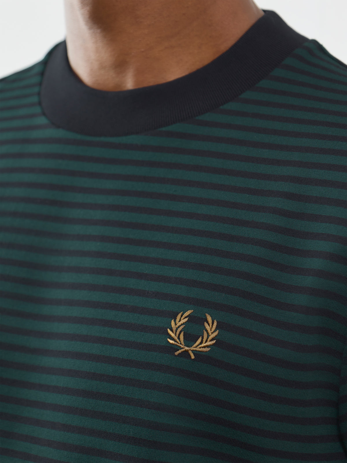 Fine Stripe Heavyweight  Cotton T-Shirt