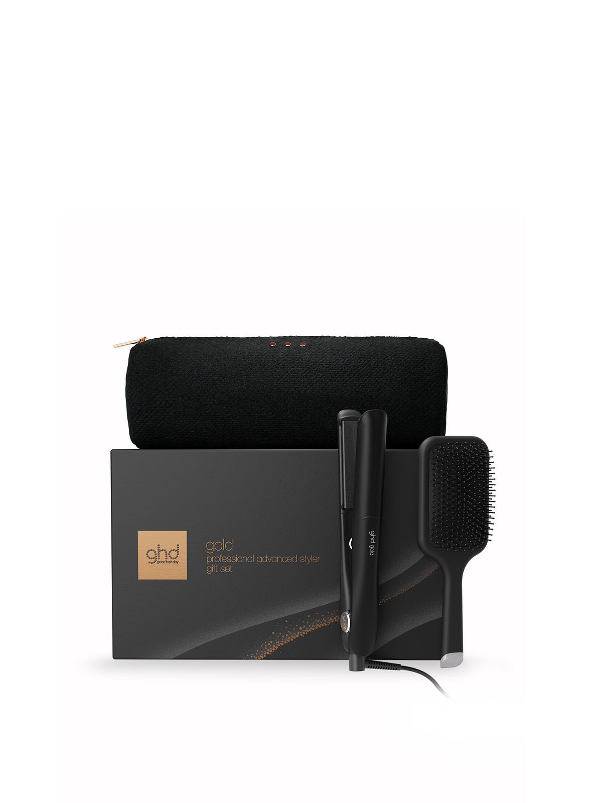 Gold® Hair Straightener Festive Gift Set in Black
