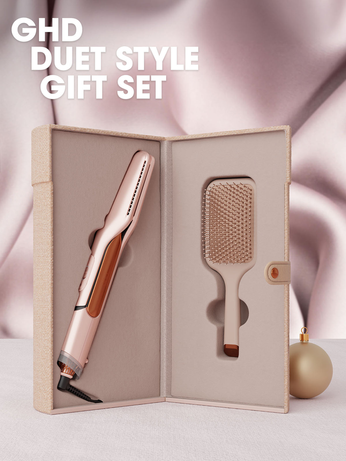 ghd Duet Blowdry 2-in-1 Hair Dryer Brush Festive Gift Set In Cashmere Beige