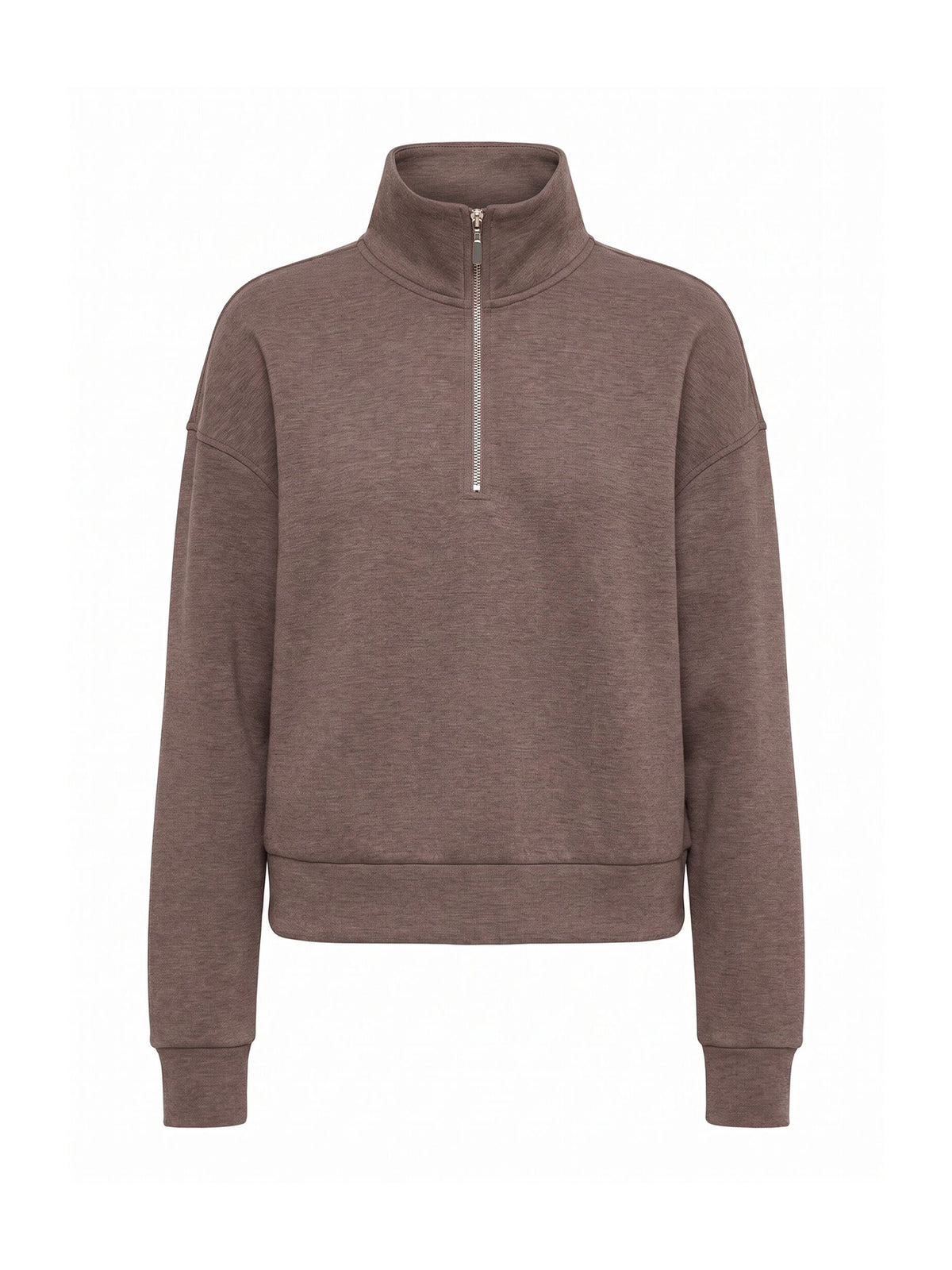 Viscose Hattie Zip Front Lounge Jumper - Mocha Mist