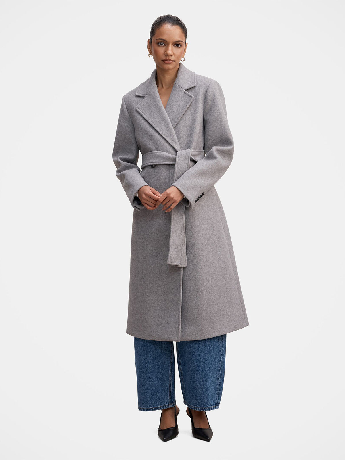 Ariella Petite Double-Breasted Coat