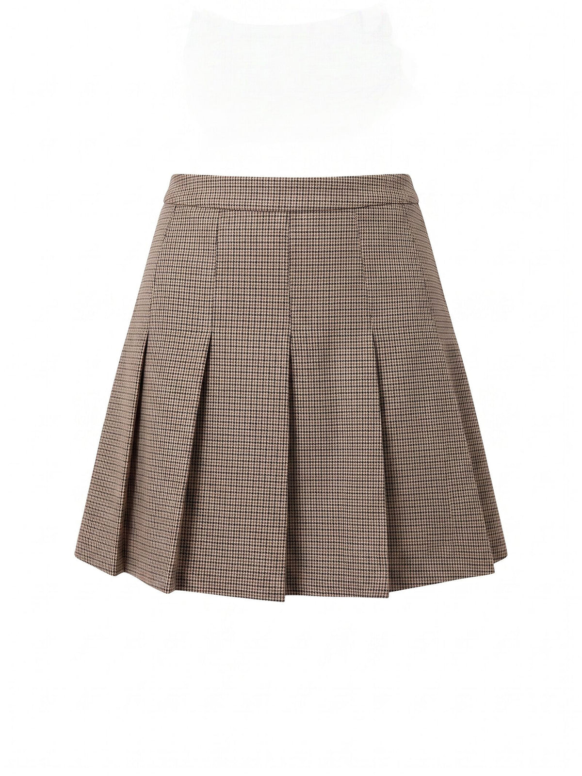 Alisha Petite Pleated Mini Skirt - Micro Check