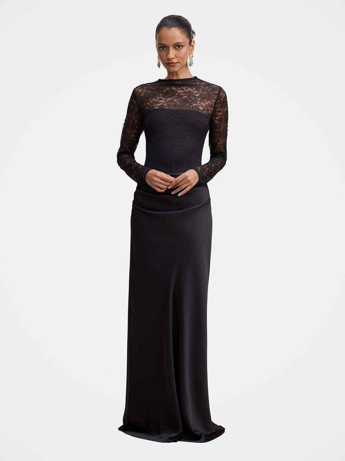 Jayde Petite Lace Bodice Maxi Dress