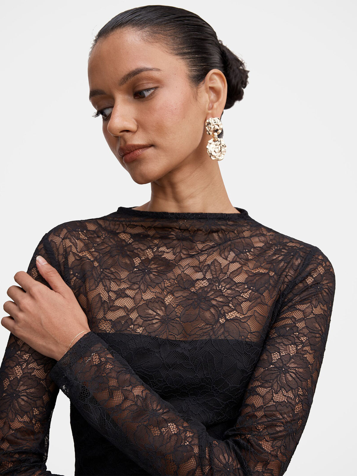 Jayde Petite Lace Bodice Maxi Dress